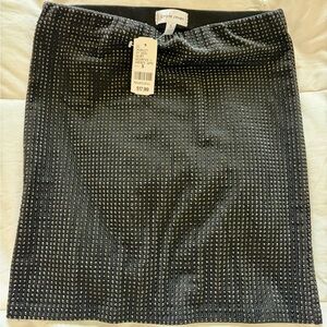 Triple 7 Black Sequin Pencil Skirt